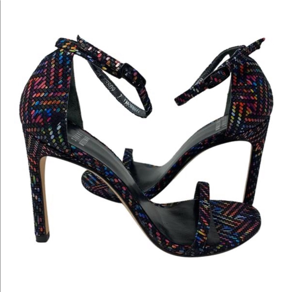 Stuart Weitzman Multicolor Black Pump Size 9 - image 1